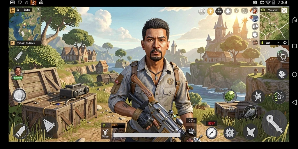 Tampilan gameplay menarik dari 2757 dalam dunia terbuka.