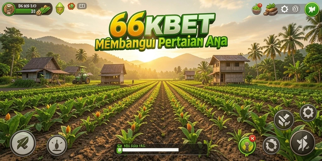 Screenshot gameplay 66KBET menunjukkan keindahan pertanian yang kaya.