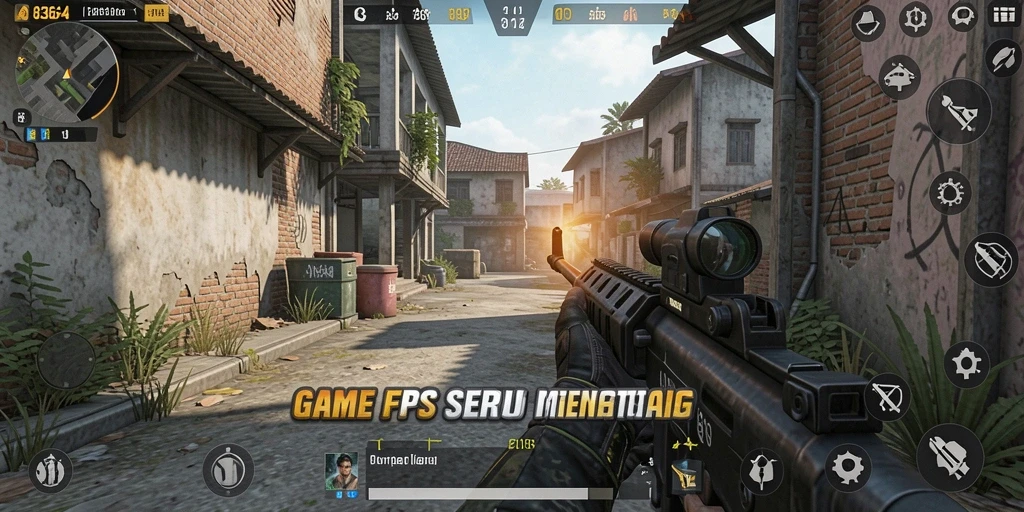 Tampilan gameplay seru dari game FPS 8364 yang menantang.