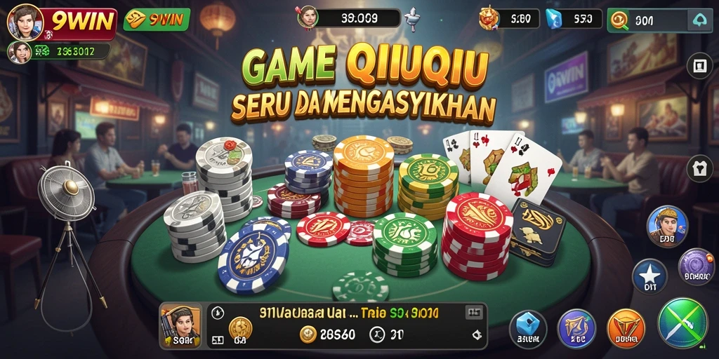 Tampilan gameplay seru dalam game QiuQiu 9WIN.
