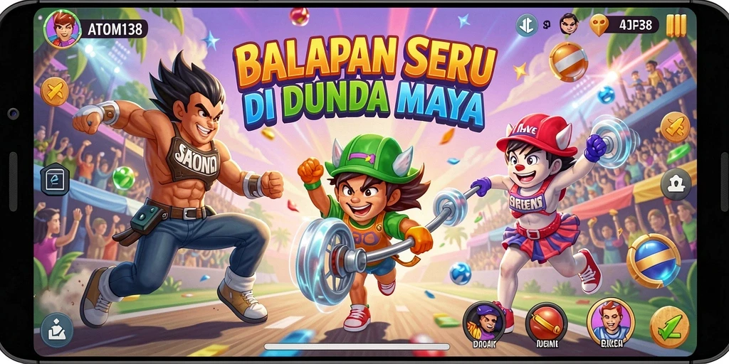 Gameplay balapan yang mendebarkan dan penuh aksi.