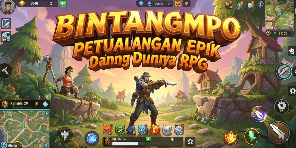 Screenshot gameplay BINTANGMPO menampilkan pertarungan yang mendebarkan.