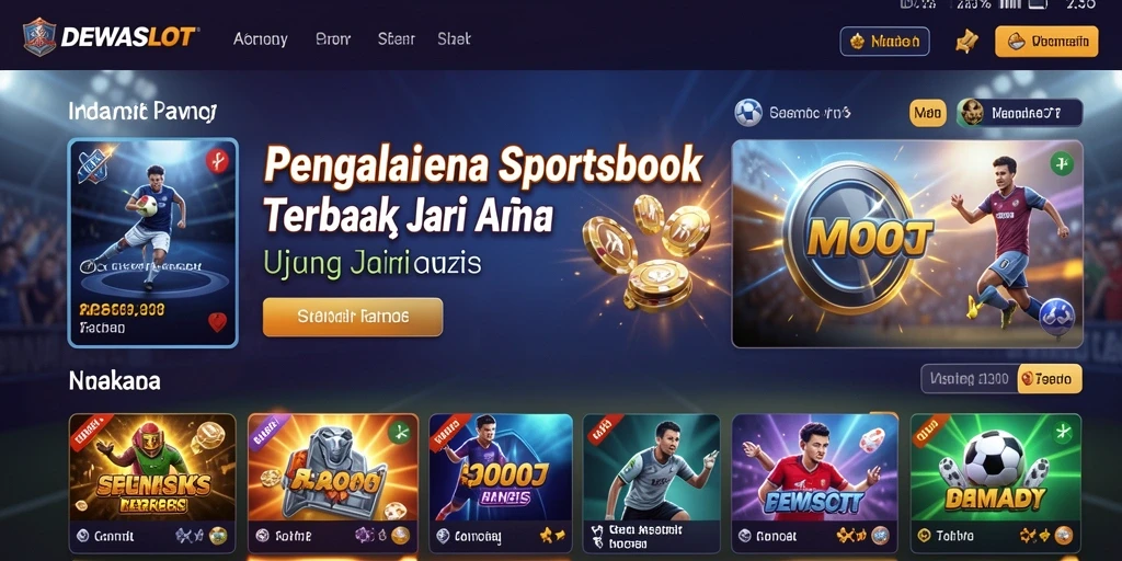 Screenshot DEWASLOT menampilkan antarmuka taruhan olahraga yang menarik.
