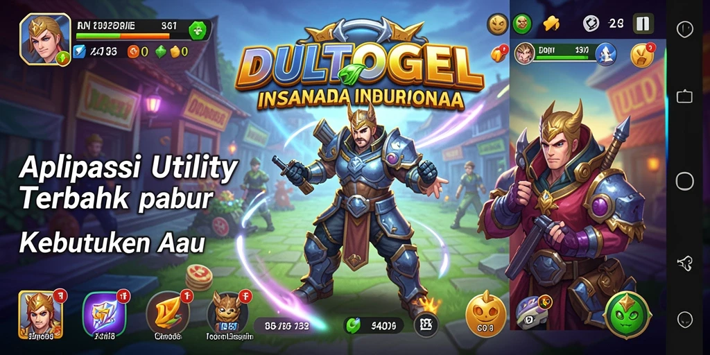 Tampilan utama DULTOGEL menampilkan fitur-fitur aplikasi Utility.