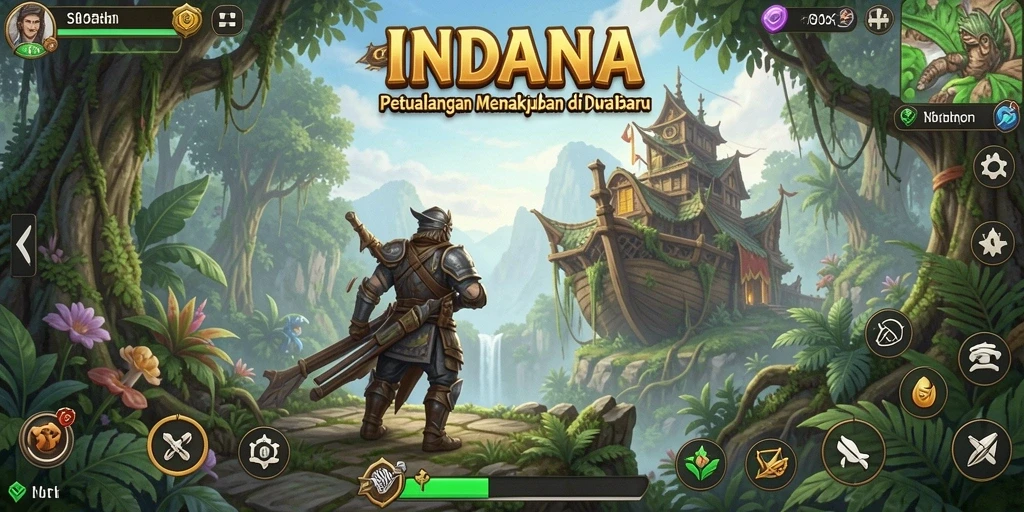 Tampilan gameplay INDAAA yang menakjubkan dan penuh petualangan.