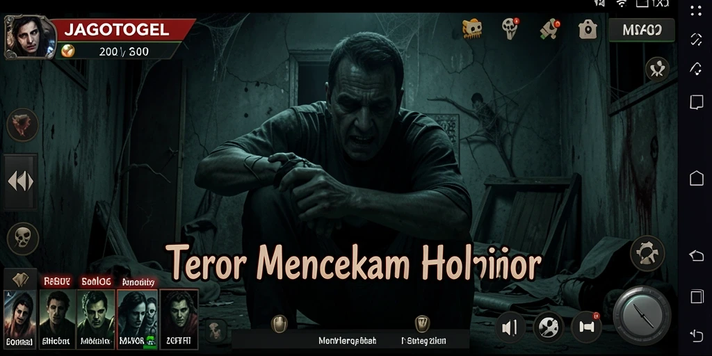 Gameplay JAGOTOGEL menampilkan suasana seram dan tindakan yang menegangkan.