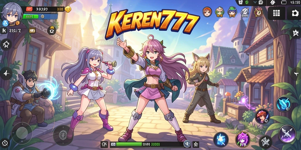 Tampilan gameplay KEREN777 yang menakjubkan dengan karakter anime.