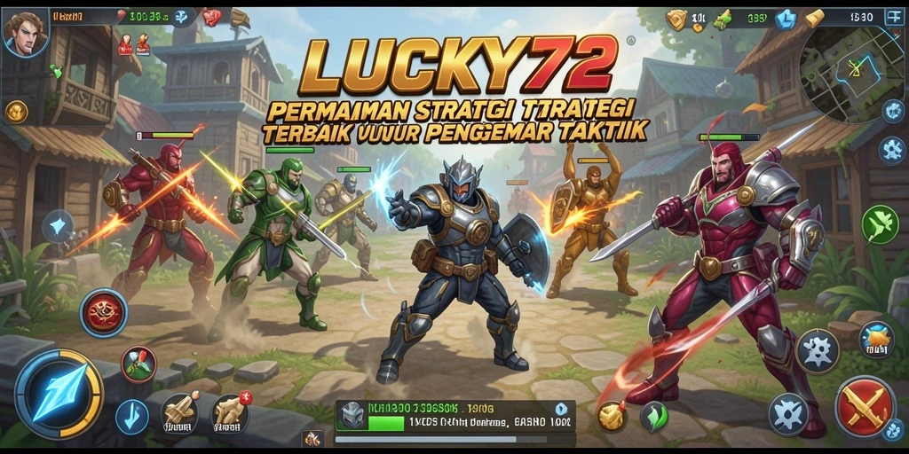 Tampilan menarik dari gameplay strategis di LUCKY72