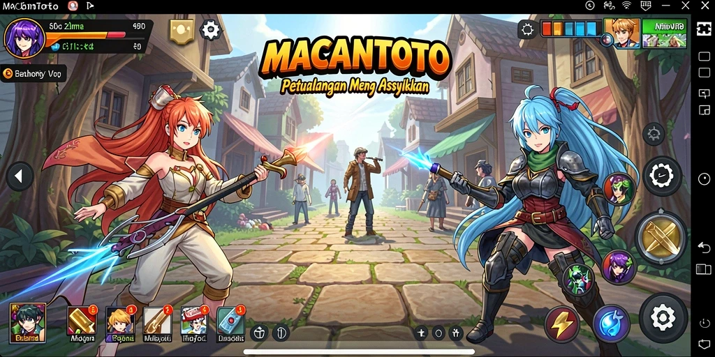 Tampilan gameplay menakjubkan dari petualangan Anime.