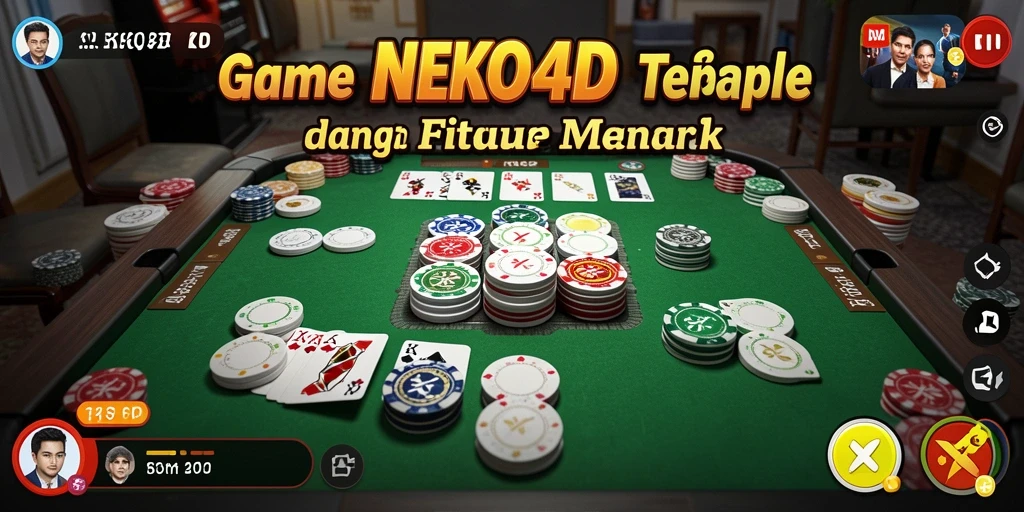 Screenshot utama NEKO4D menunjukkan gameplay Gaple yang seru.
