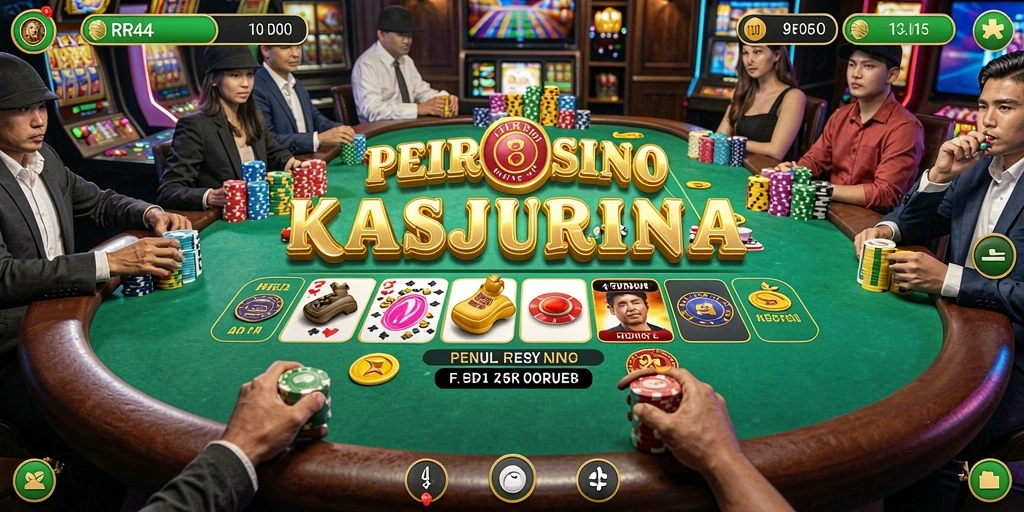 Tampilan gameplay menarik dari RR44 yang menggambarkan suasana kasino.