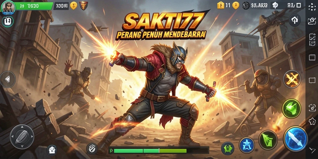 Tampilan gameplay SAKTI77 yang penuh aksi dan strategi.