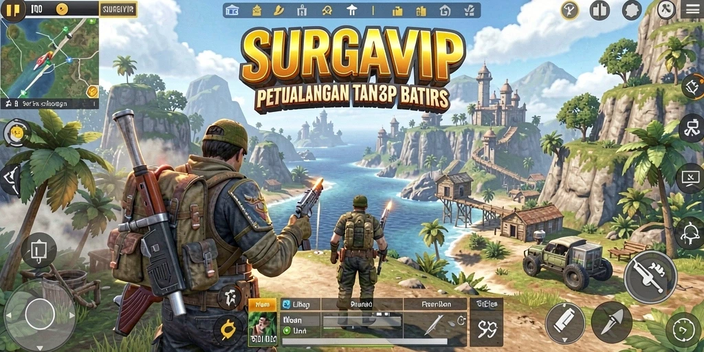 Screenshot dari gameplay Open World SURGAVIP yang menakjubkan.