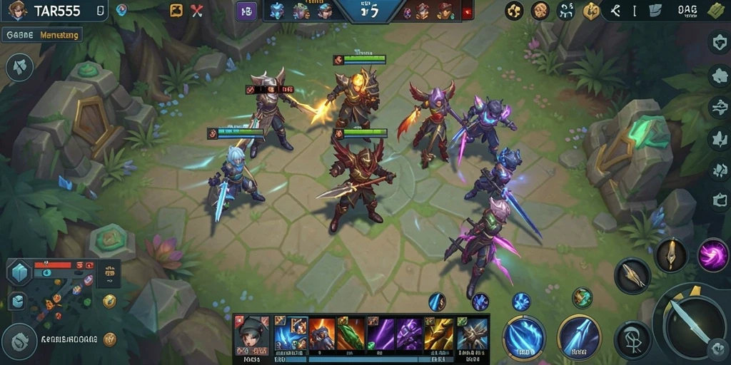 Gameplay menarik TAR555 dengan pertarungan intens di arena.