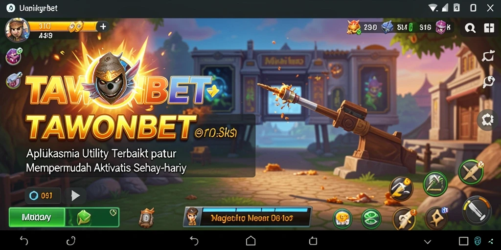 Tampilan antarmuka TAWONBET yang modern dan intuitif.