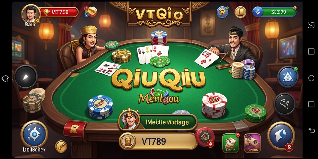 Tampilan gameplay QiuQiu yang menegangkan dan mengasyikkan.